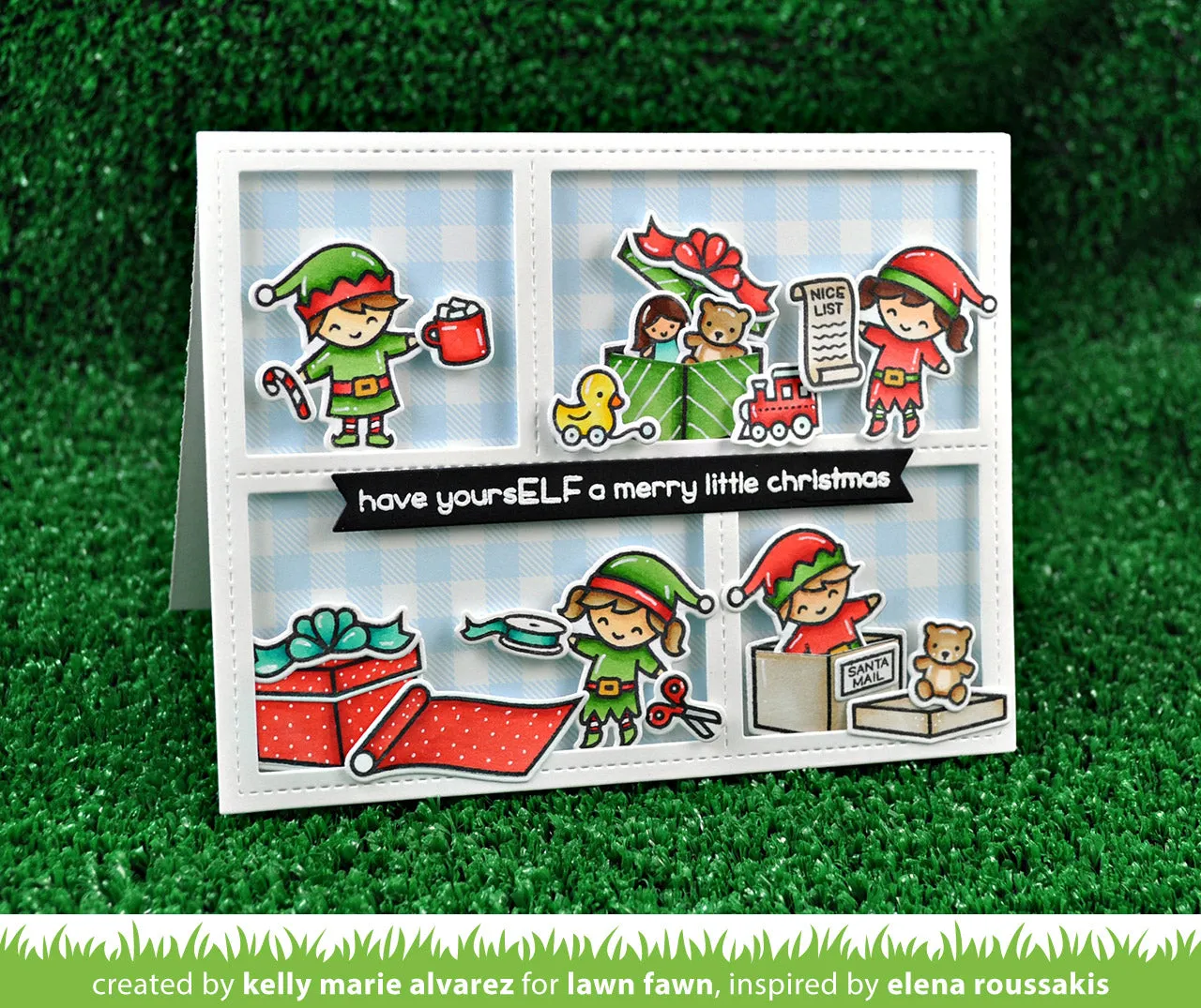 Lawn Fawn Holiday Helpers LF1767 Stempelset Elfen