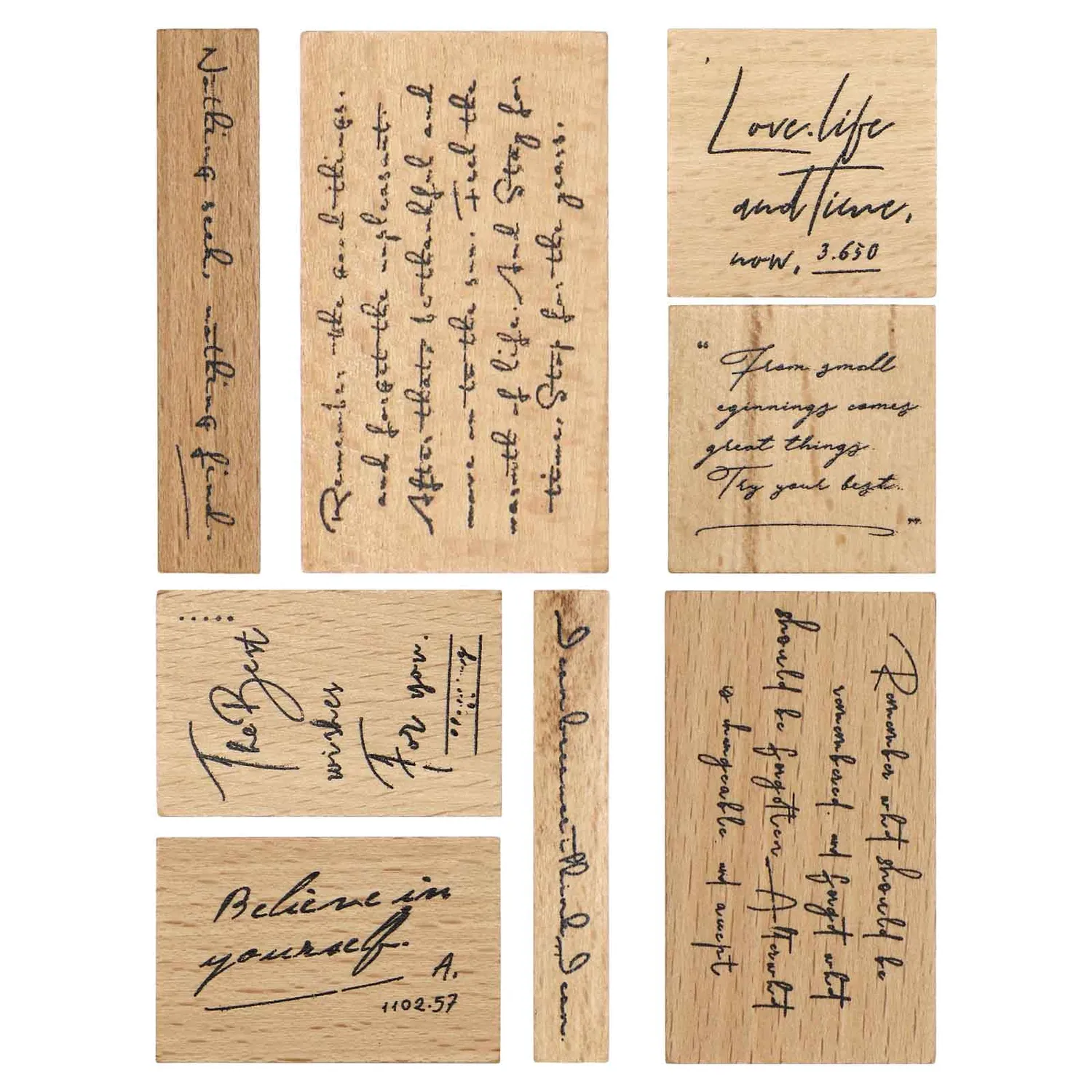Ieebee Retro Text Holzstempel 8 Stück Vintage