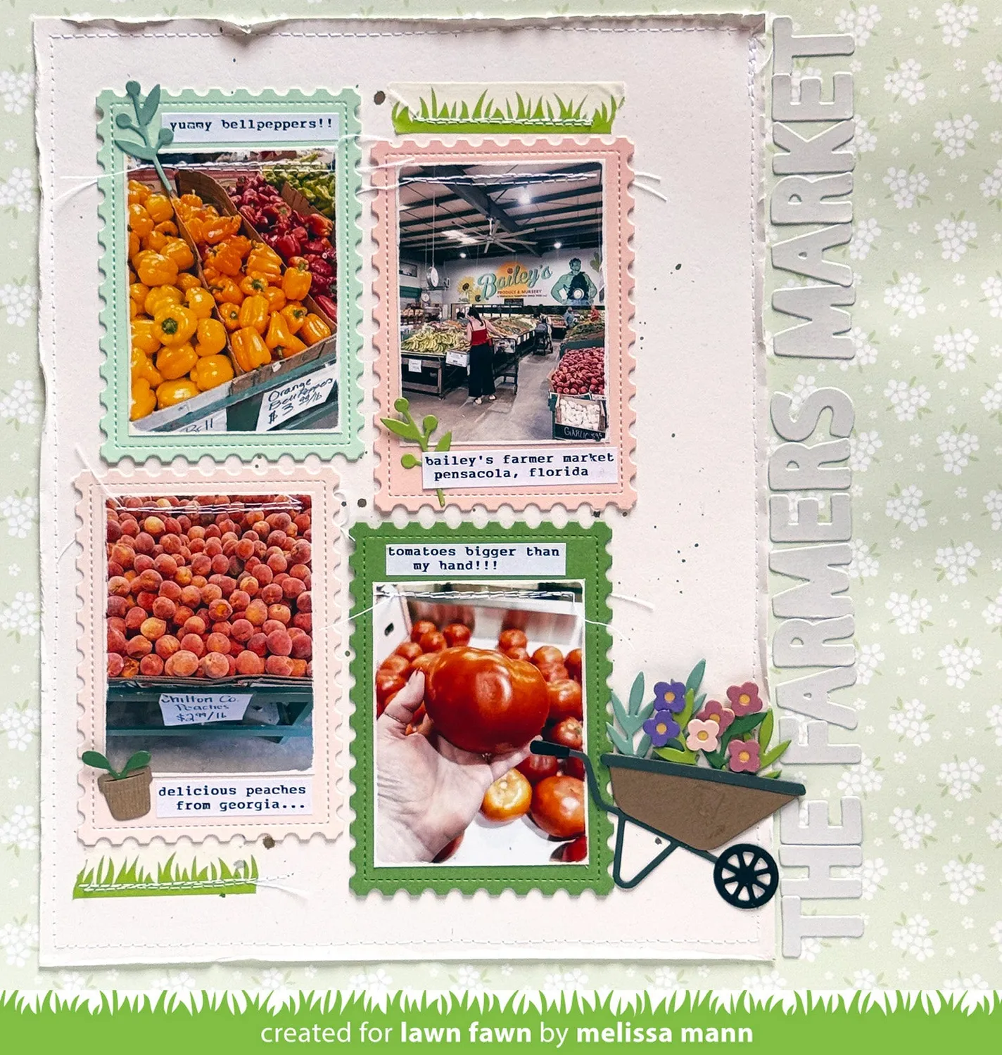 Lawn Fawn Blissful Blossoms Papier 12x12 12 Bogen pastell
