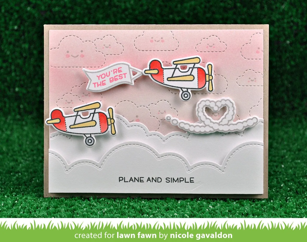 Lawn Fawn Stitched Cloud Backdrop LF1423 Stanzschablone