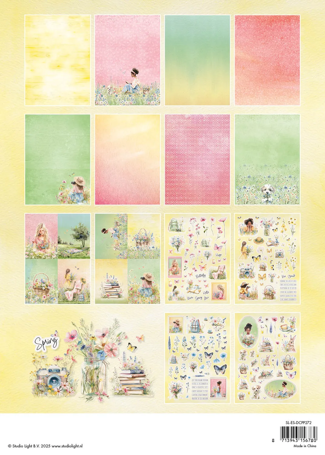 StudioLight Essentials Die-Cut Paper Pad Blooming Spring A4