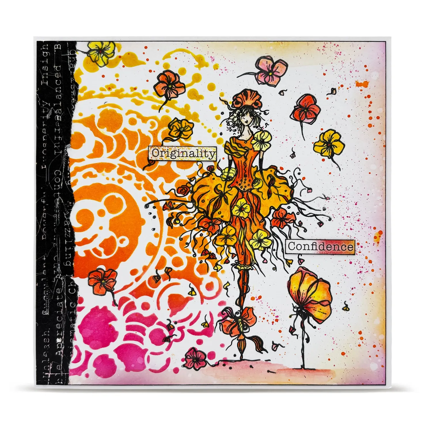 AALL and Create TP-1400 Pirouette of Petals Stempel A6 klar