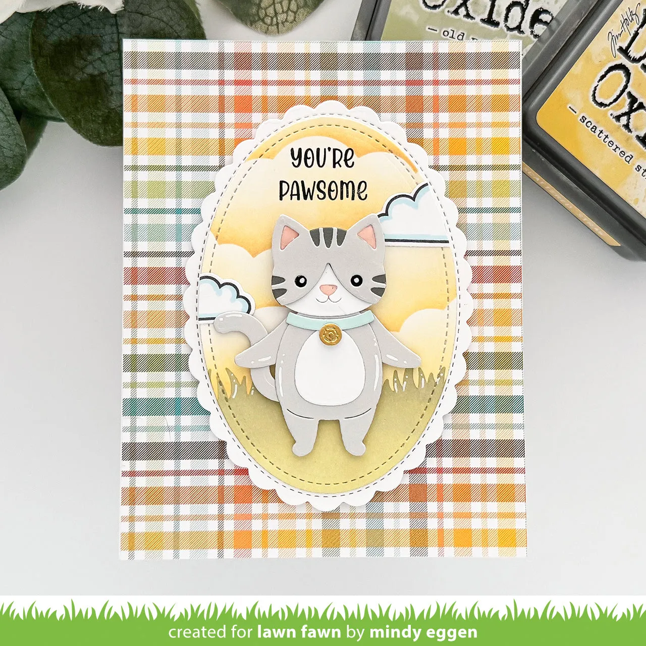 Lawn Fawn Henry's Build-a-Sentiment Cat LF4203 Stempelset