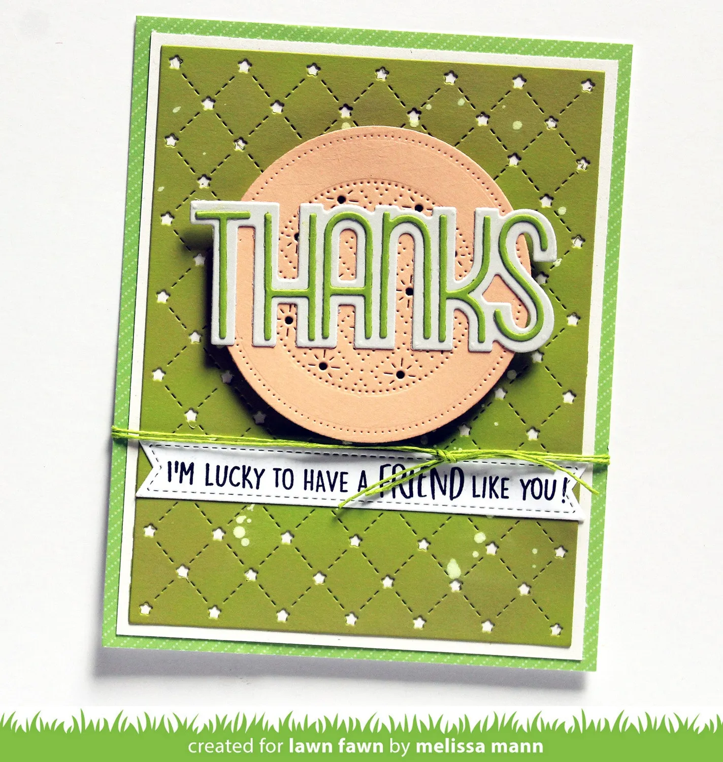 Lawn Fawn Lawn Cuts Giant Outlined Thanks Stanze Danke