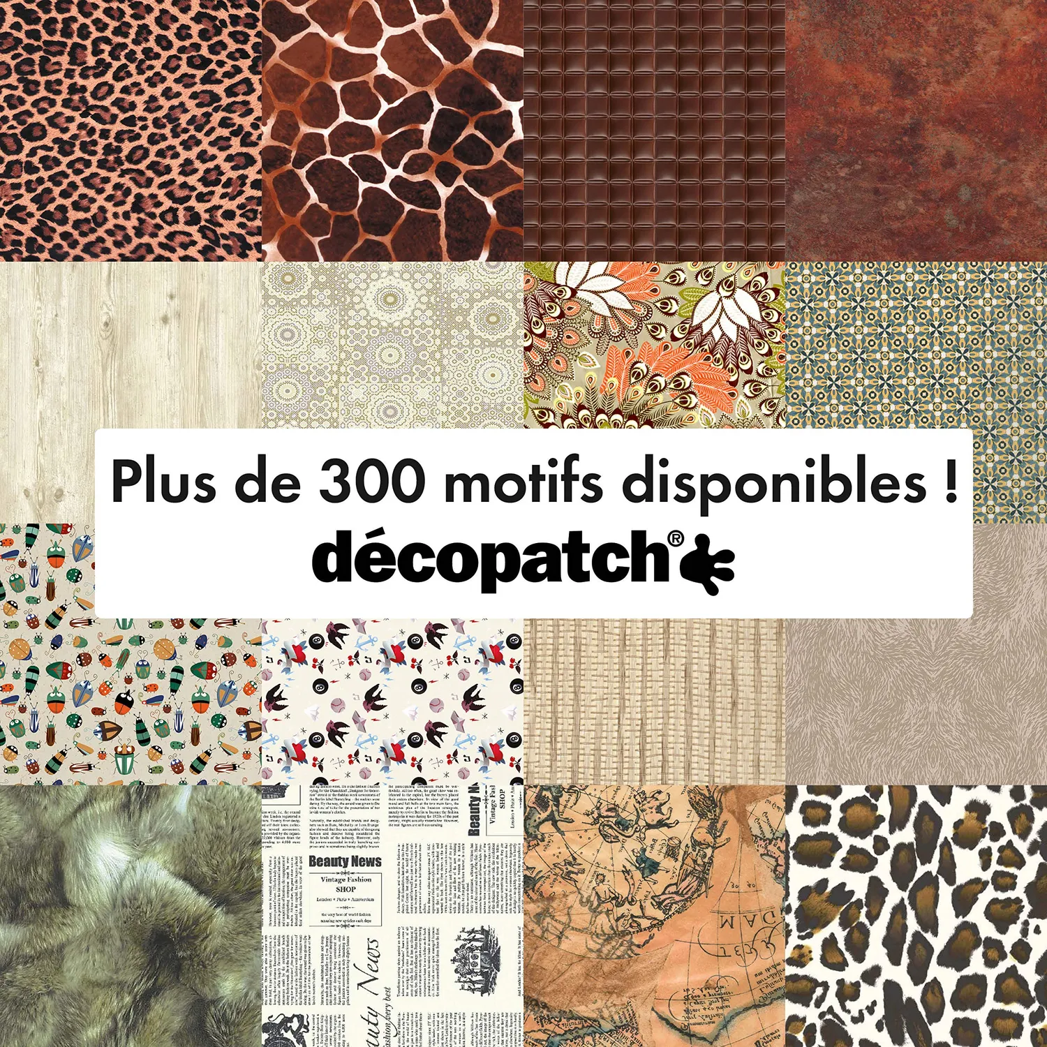 Décopatch 680 Décopatchpapier Schokotafel 3 Blätter