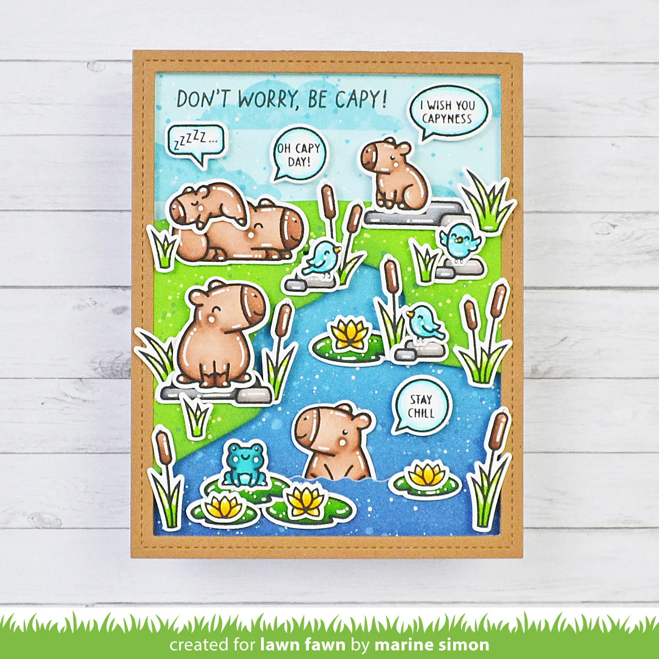 Lawn Fawn Riverside Backdrop Stanzen Portrait