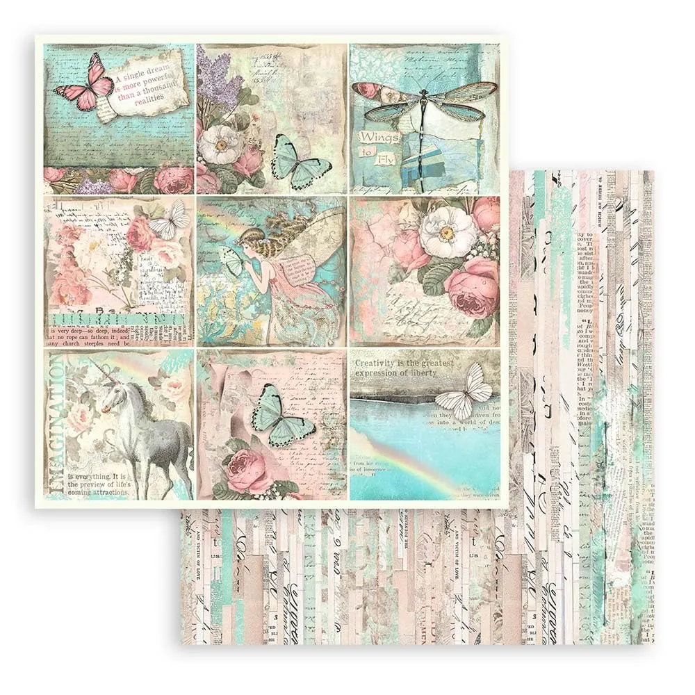 Stamperia Shabby Rose Scrapbook Papier Block 30,5x30,5cm säurefrei