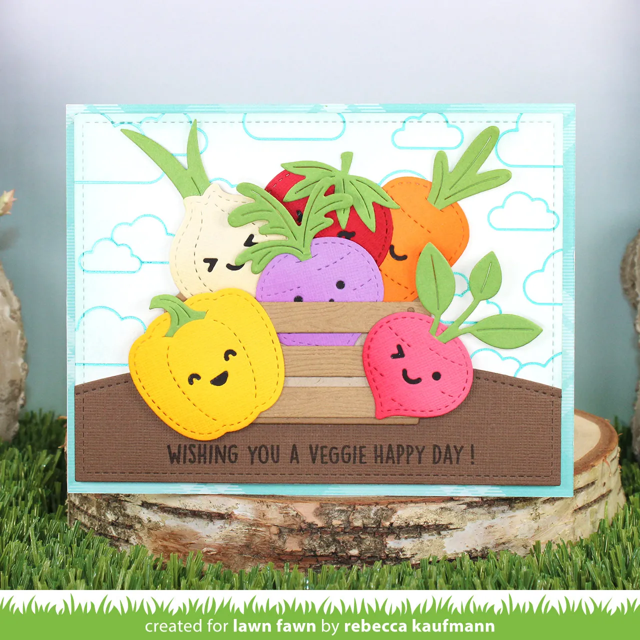 Lawn Fawn Lawn Cuts Stitched Root Veggies Stanzschablonen Gemüse