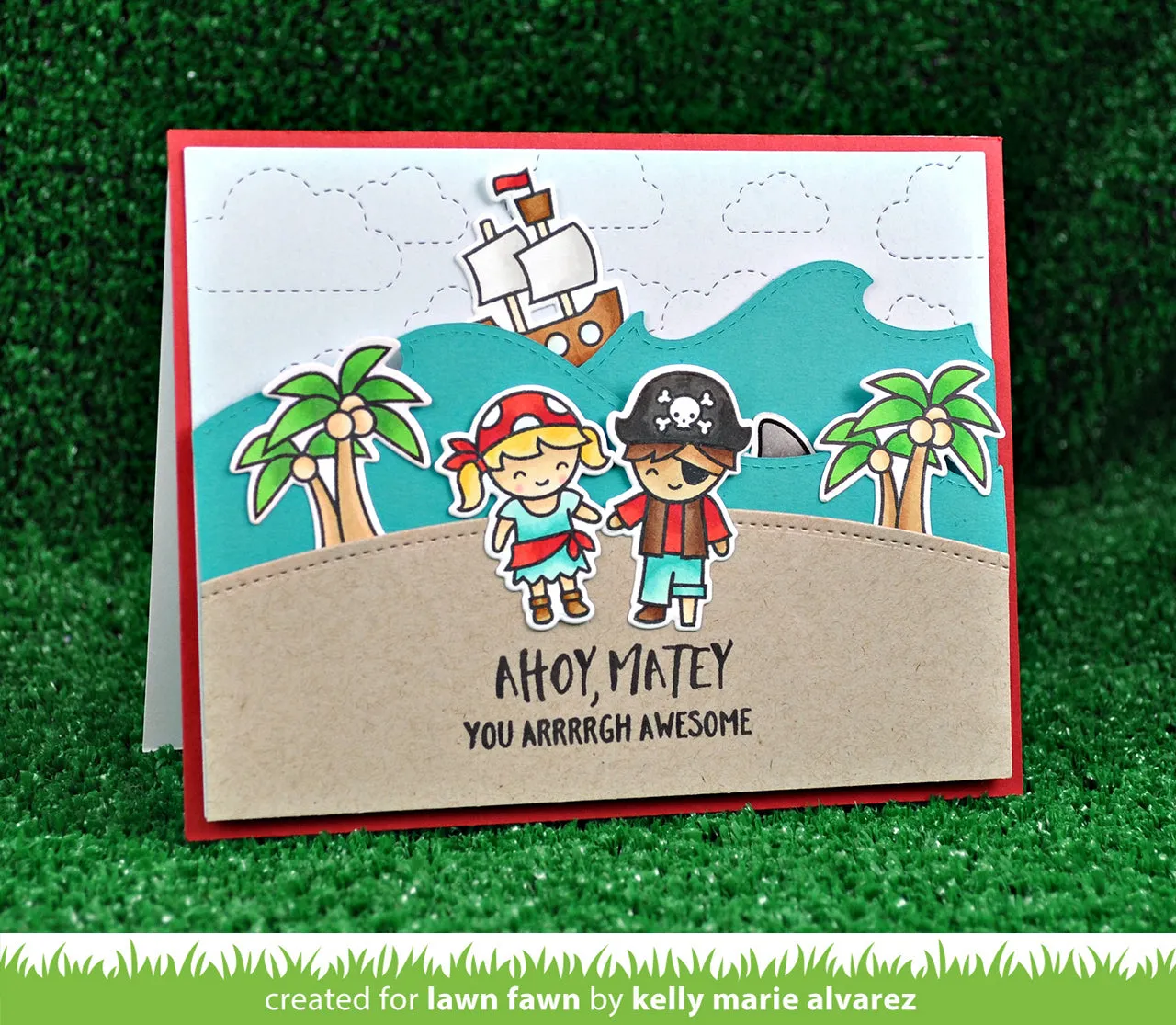 Lawn Fawn Stitched Cloud Backdrop LF1423 Stanzschablone