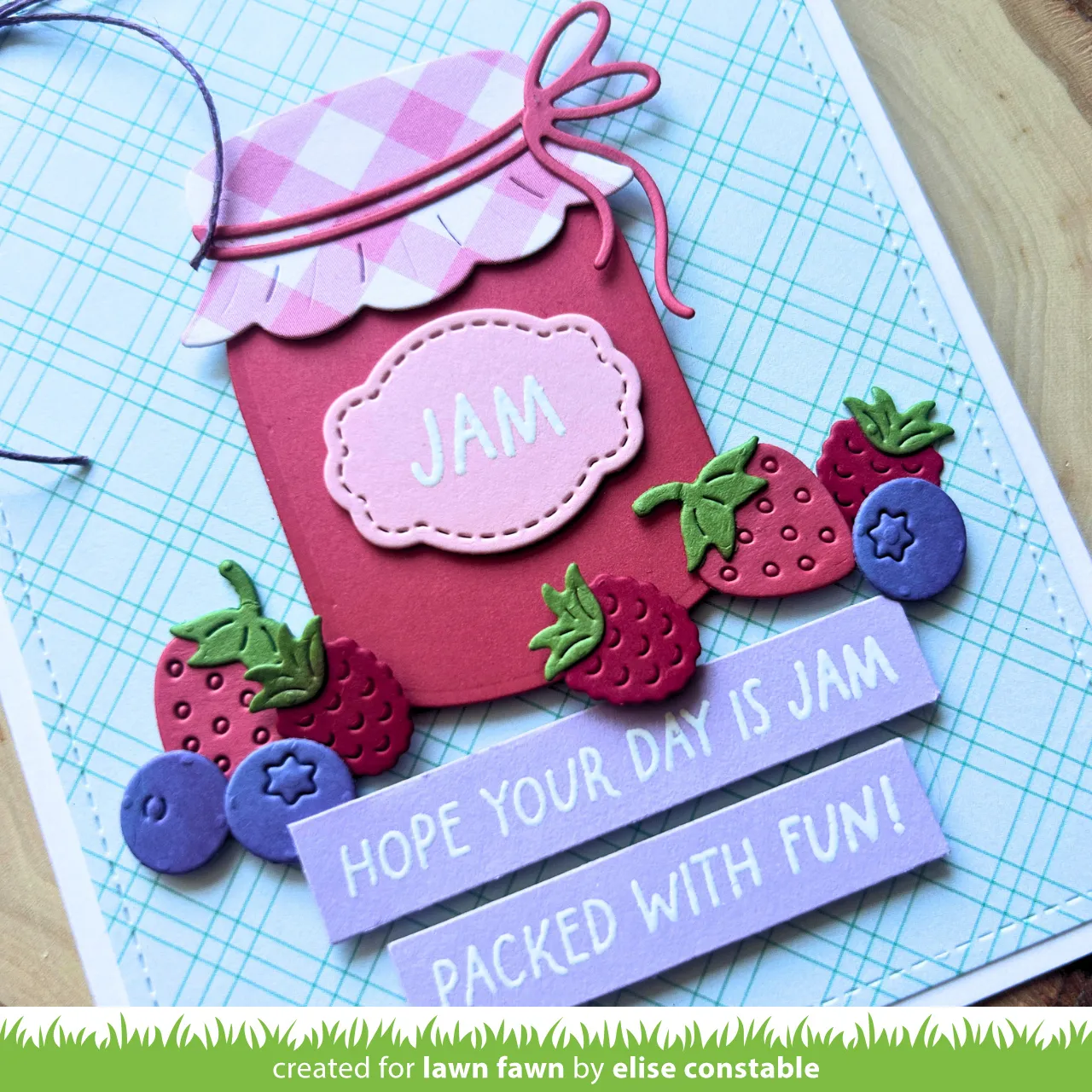 Lawn Fawn Jam and Honey Sentiments Stempelset englisch