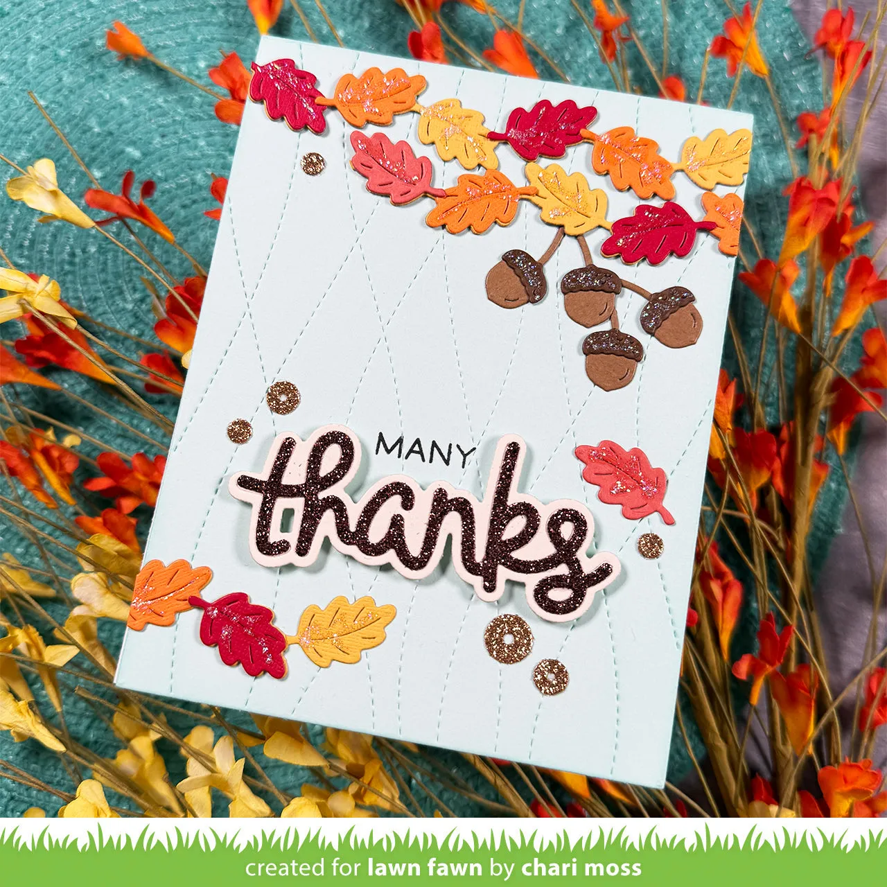 Lawn Fawn Scripty Thanks Outline Add-On Stanzschablone Danke