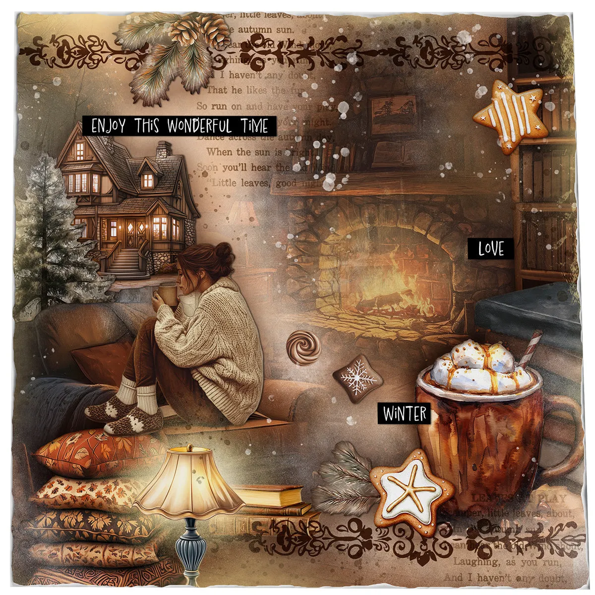 StudioLight Essentials Hot Cocoa Papierelemente 35 Teile