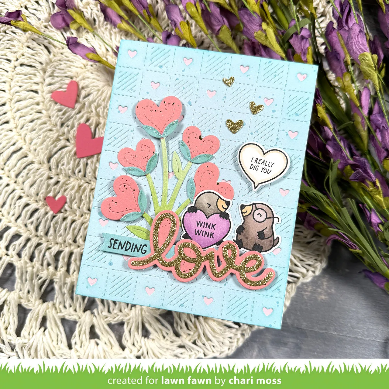 Lawn Fawn Scripty Love Schriftzug-Stanze Hochzeit