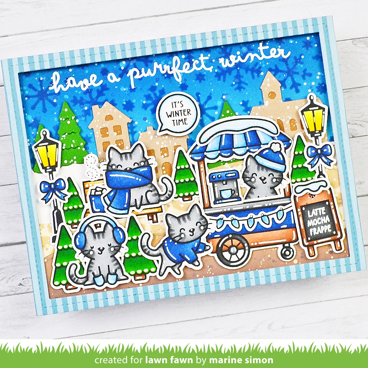Lawn Fawn Snowflakes Stencil Schablone 6x6 Schneeflocken