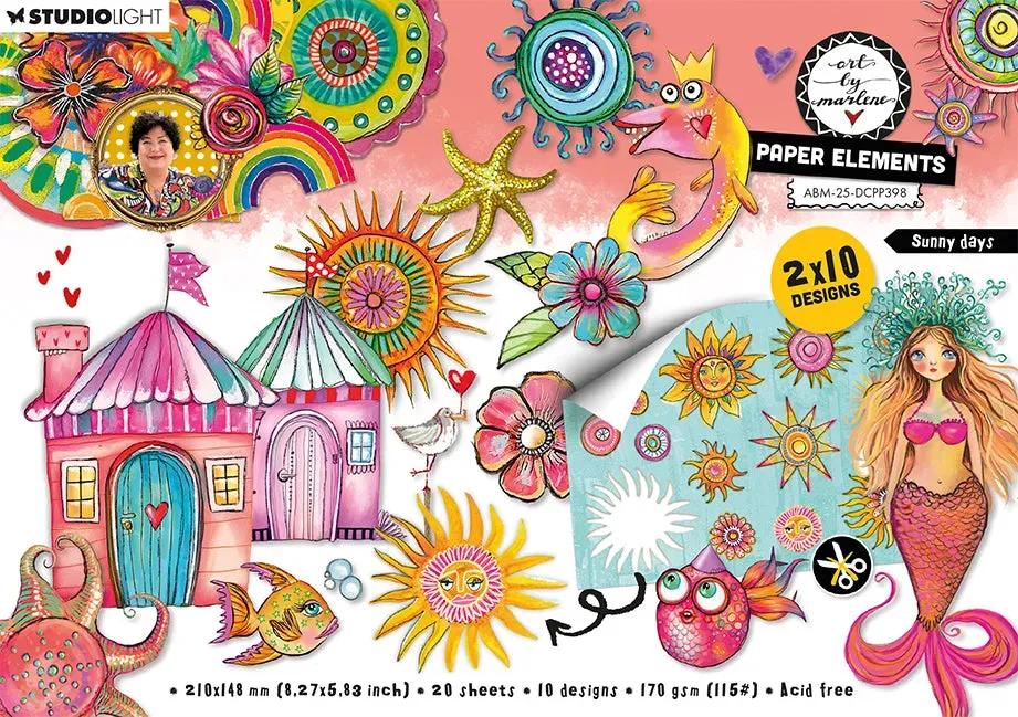 StudioLight Art by Marlene Sunny Days Die-Cut Block 20 Blatt