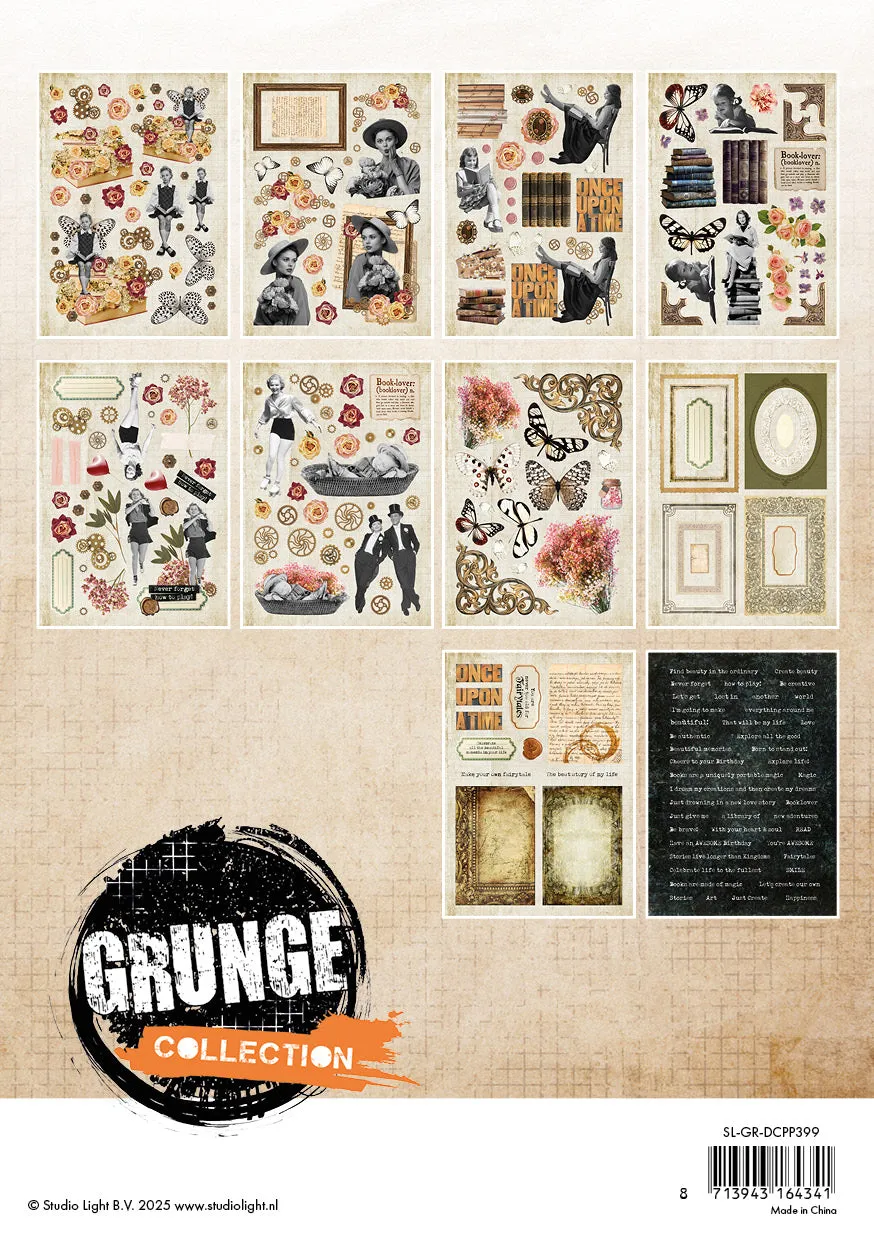 StudioLight Grunge Vintage Flowers Die-cut Papier Elemente