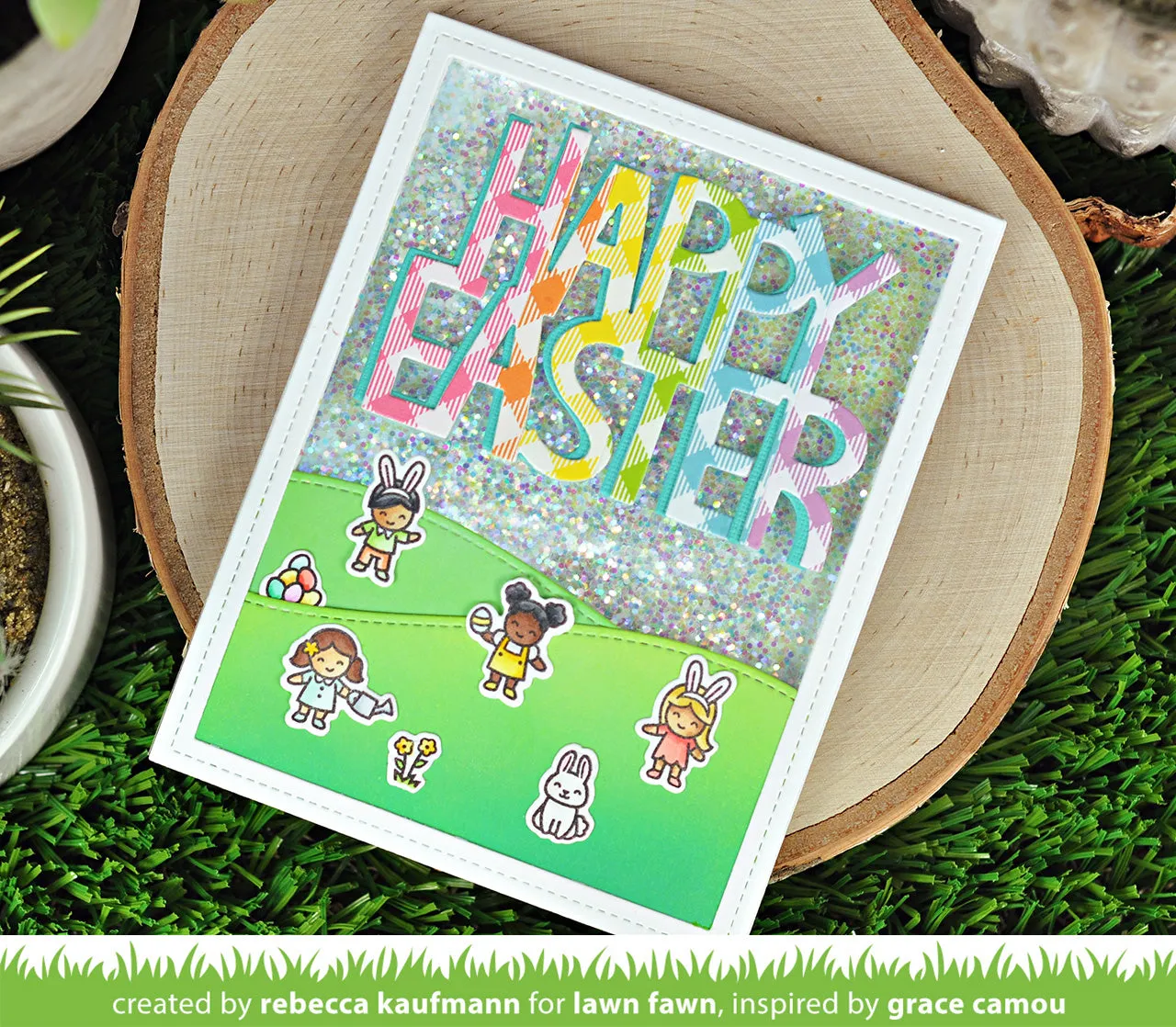 Lawn Fawn Lawn Cuts Giant Happy Easter Stanzen Ostern