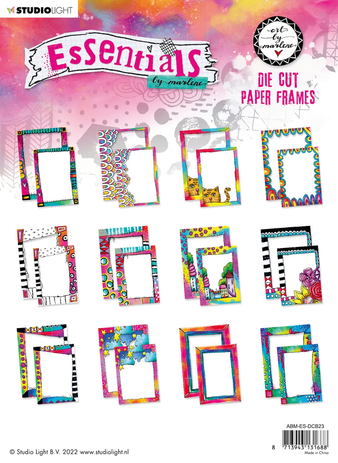 StudioLight Art by Marlene Essentials Paper Frames Papierblock 24 Blatt
