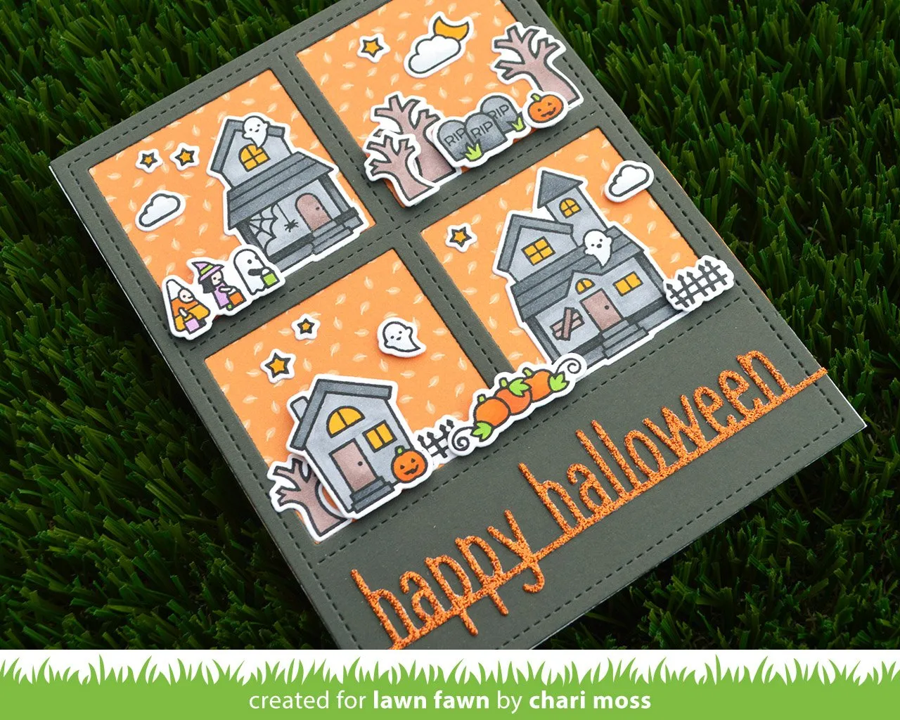 Lawn Fawn Spooky Village LF2014 Stempelset Halloween