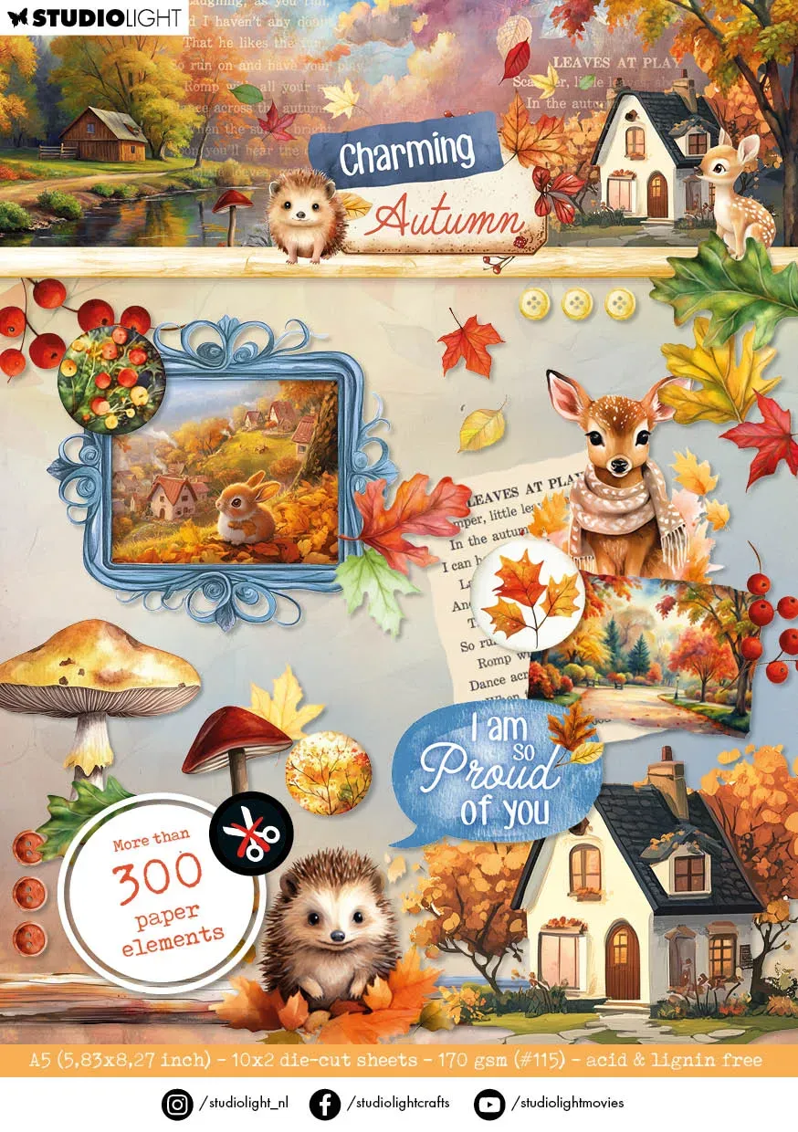 Studio Light Charming Autumn Die-Cut Papier A5 20 Blatt