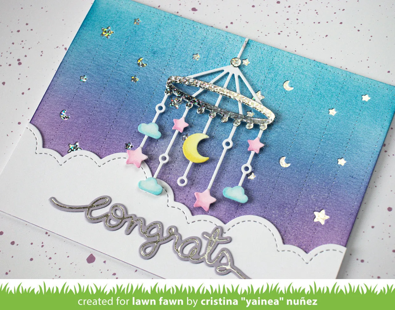 Lawn Fawn Moon and Stars Mobile Stanzschablone