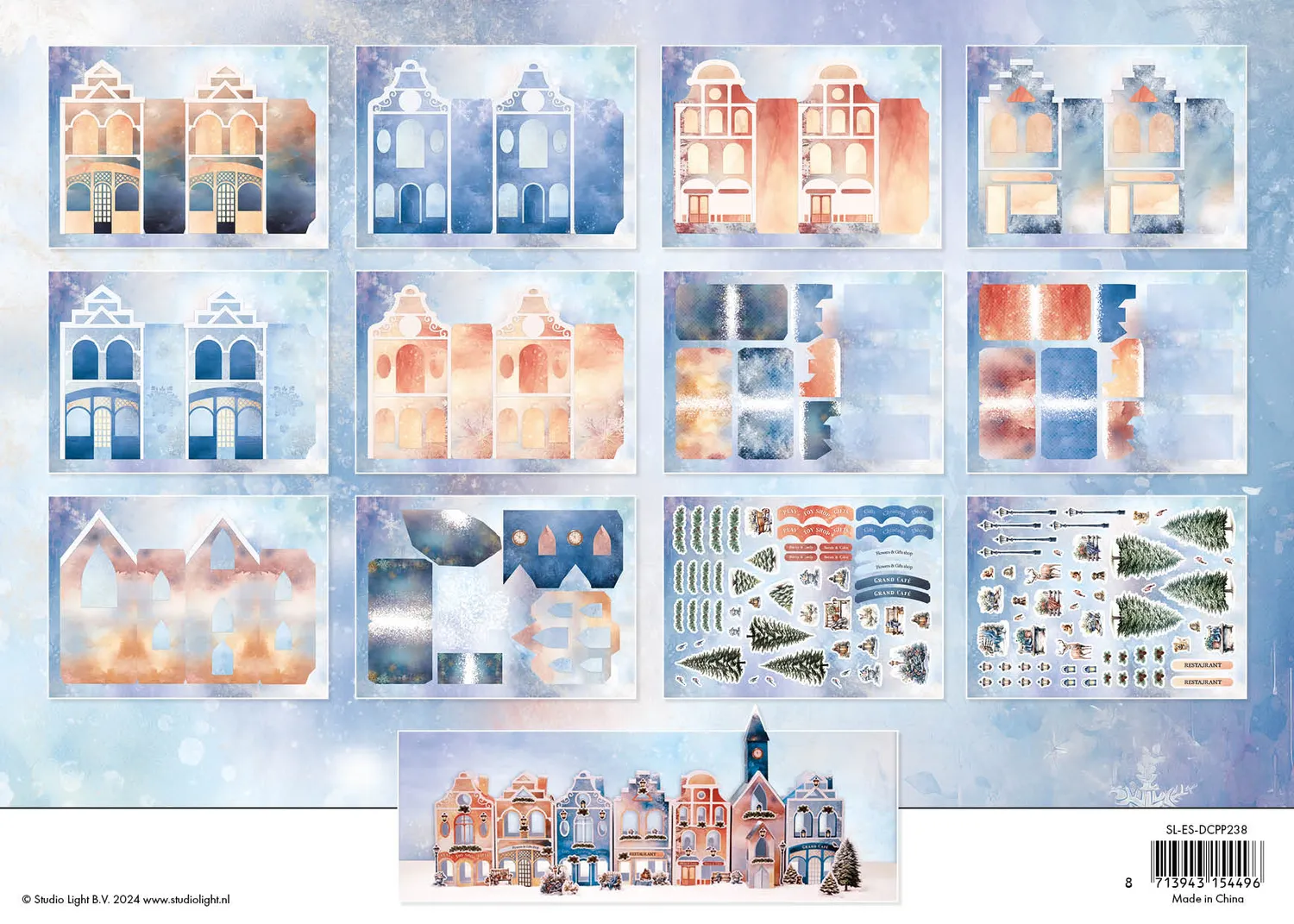StudioLight Essentials Dreamy Village Papierblock Ausgestanzt