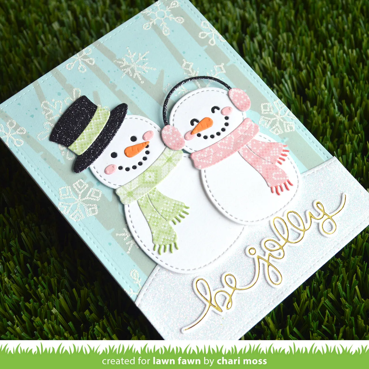 Lawn Fawn Build-A-Snowman Lawn Cuts Stanzen Winter
