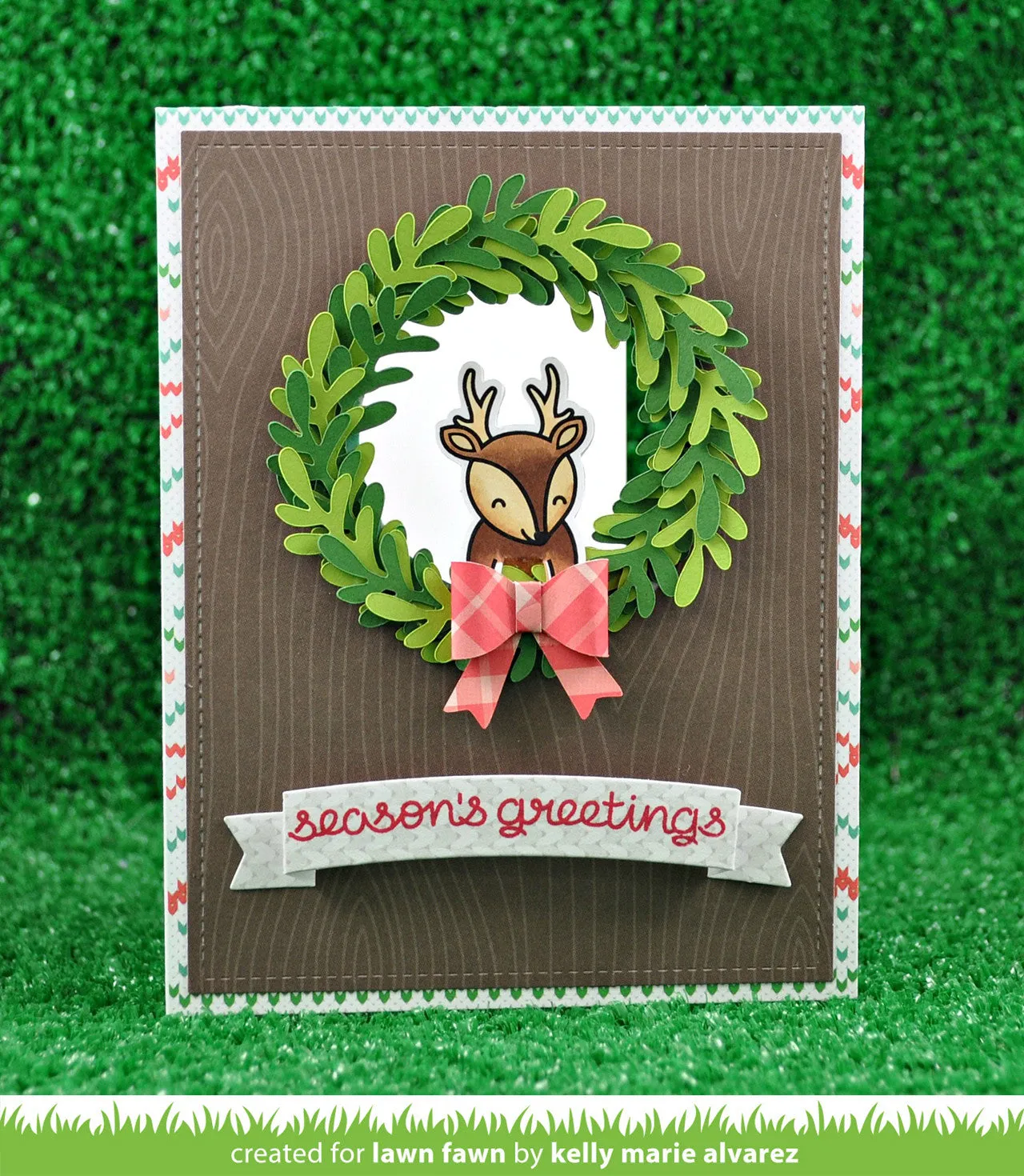 Lawn Fawn Lawn Cuts Large Wreath Stanzschablonen 6-teilig Kranz