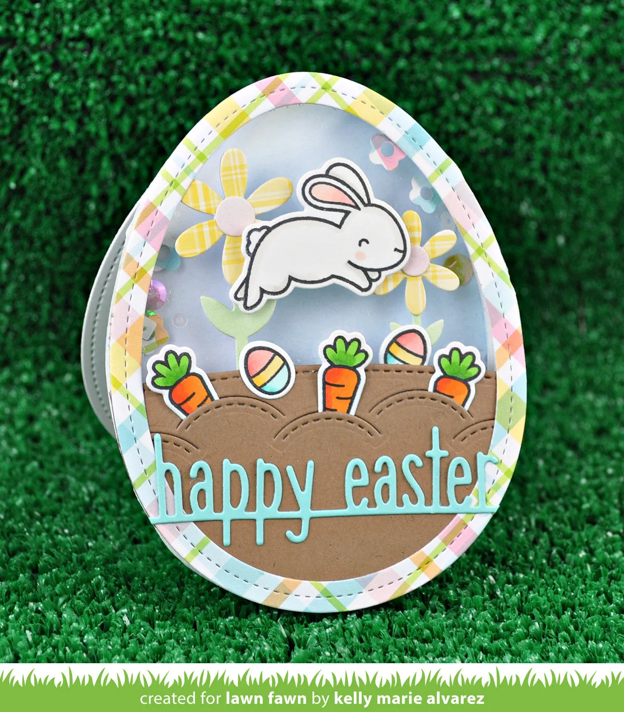 Lawn Fawn Happy Easter Line Border Stanzschablone