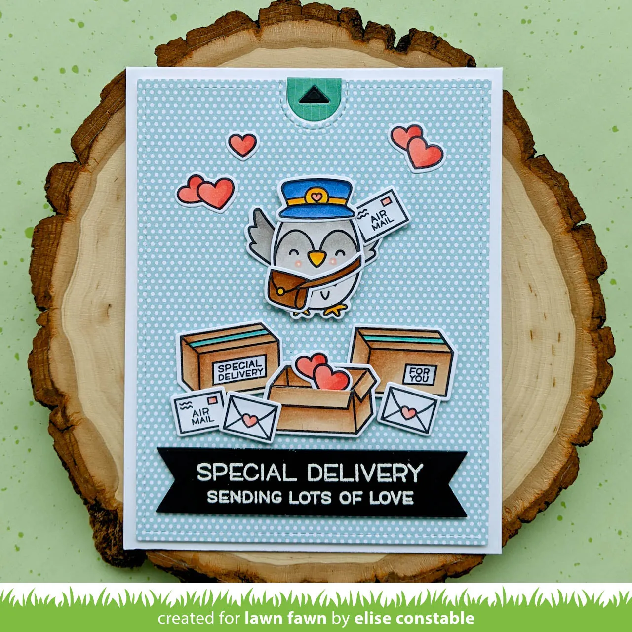Lawn Fawn Special Delivery Stempelset Briefträger
