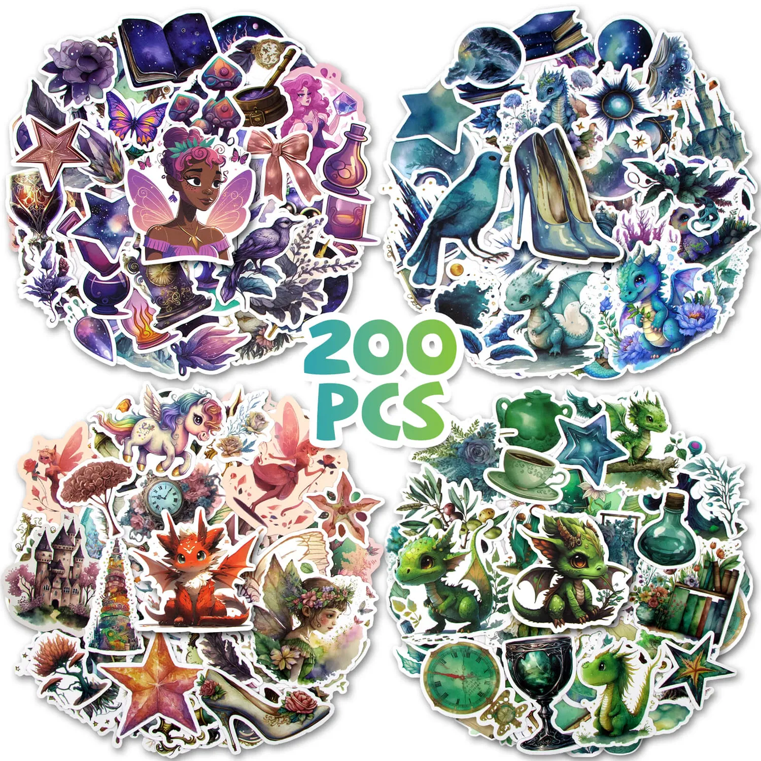 Ieebee Wizarding World Sticker 200 Stück Animals Cute Set