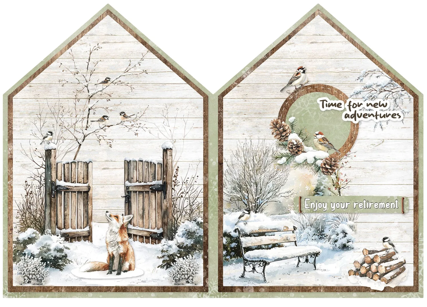 StudioLight Essentials Winter Woodland Card Making Pad 14 Blatt