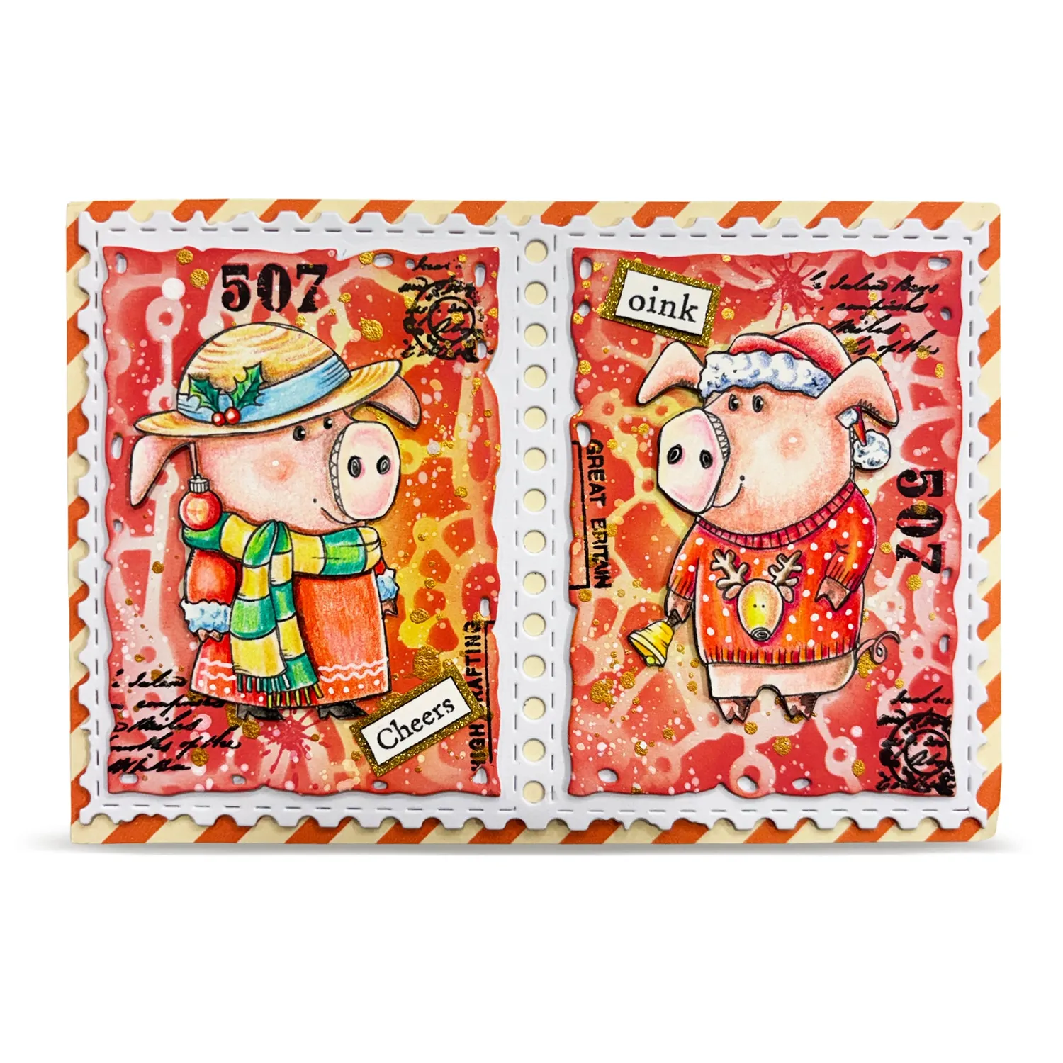 AALL and Create TP-1387 Holiday Pigs Stempelset A7