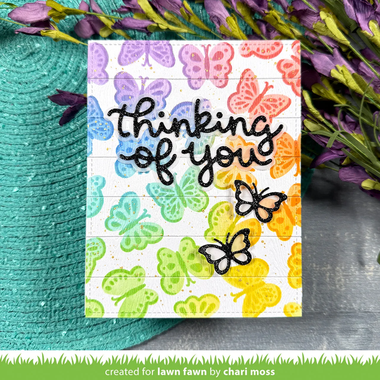 Lawn Fawn Scripty Thinking of You Stanze Schriftzug 9x4cm