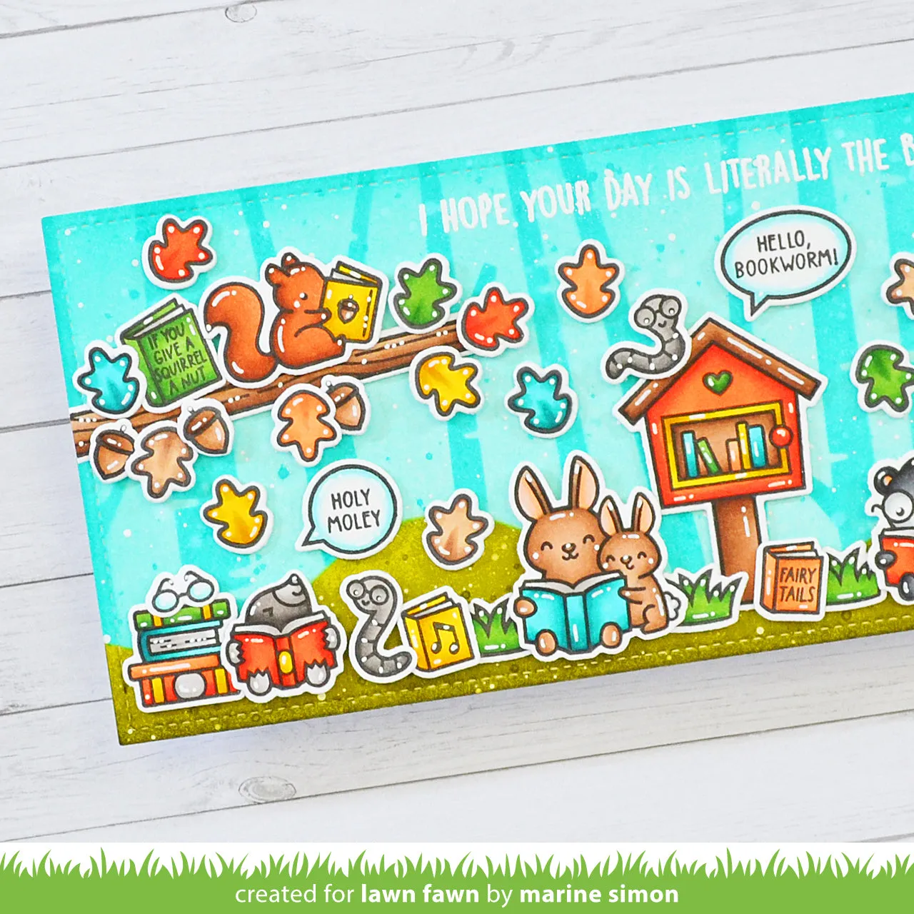 Lawn Fawn LF3486 Clear Stamps Waldbibliothek