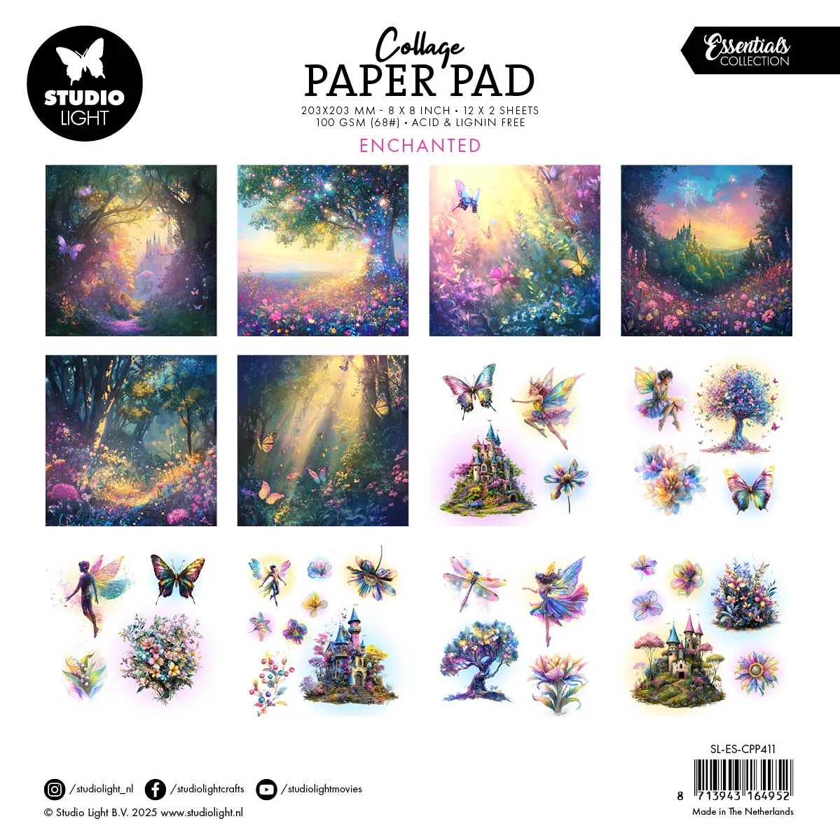 Studio Light Essentials Collageblock Enchanted 203x203 mm