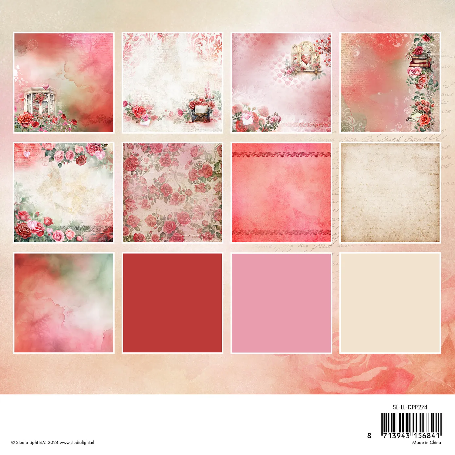 StudioLight Love of my life Designpapier Hintergründe A5