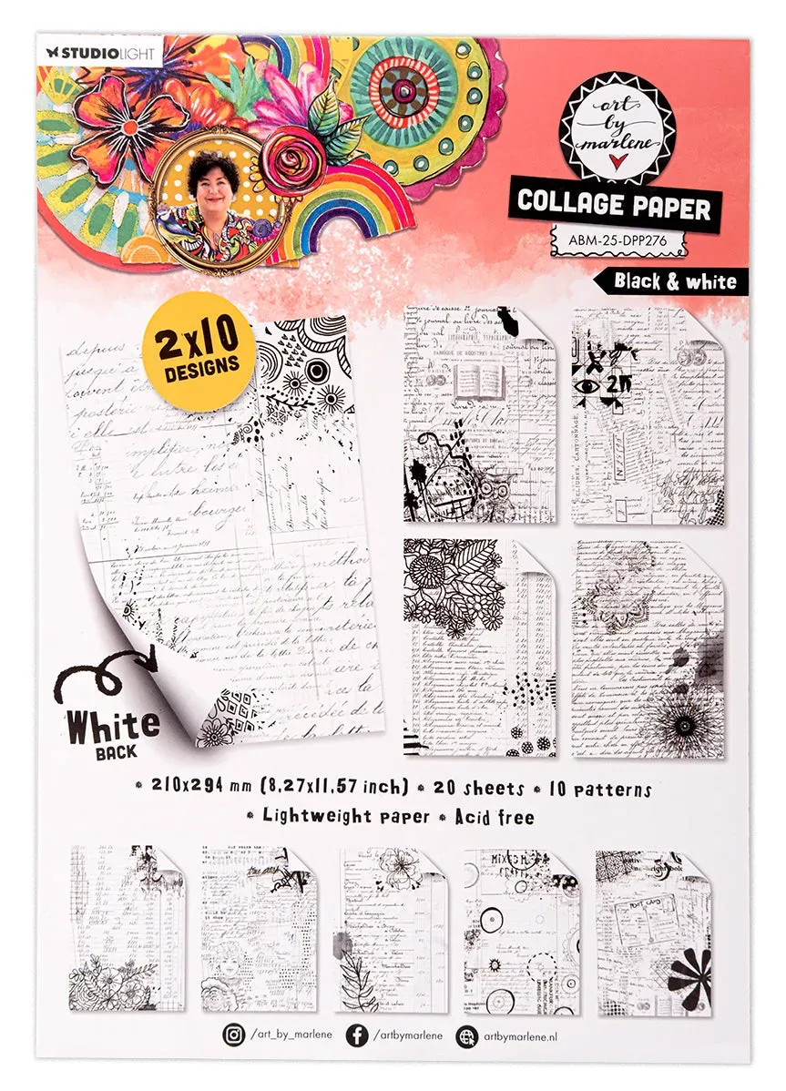 StudioLight Art by Marlene 2025 Collagepapier Schwarz-Weiß A4