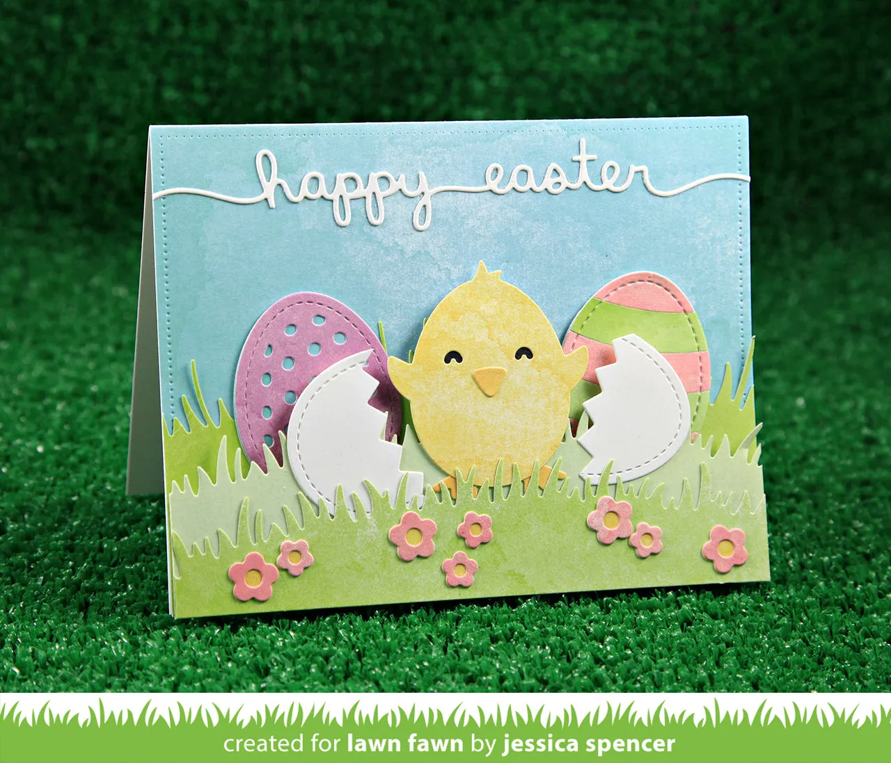 Lawn Fawn Easter Border LF1365 Stanzschablone Schriftzug