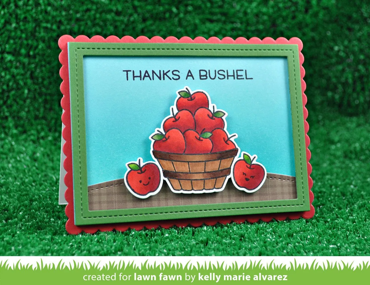 Lawn Fawn Thanks a Bushel Clear Stamps Apfelmotiv
