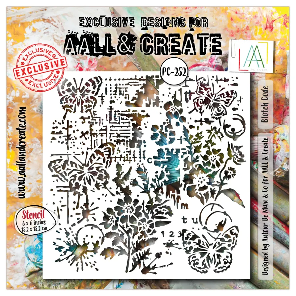 AALL and Create PC-252 Blotch Code Schablone 15x15 Mylar