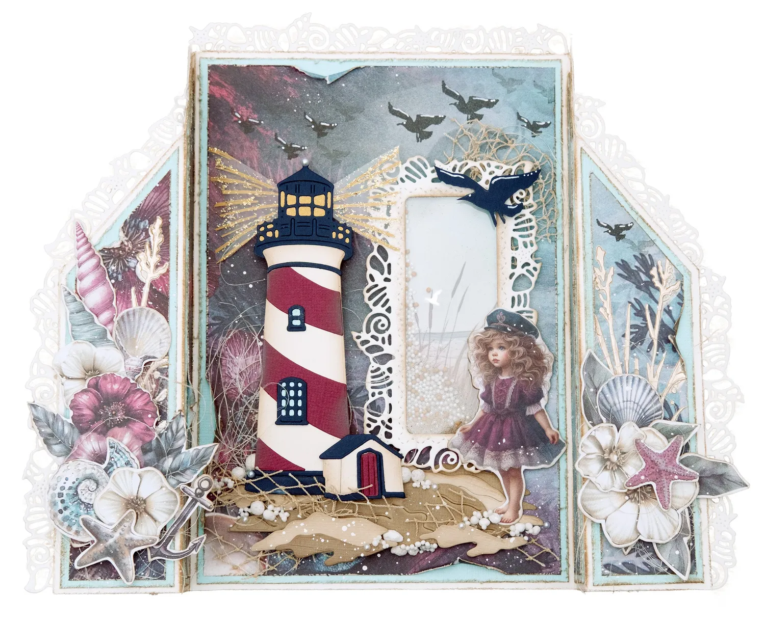 Jenine’s Mindful Art Tide of Hope Stanzschablone Lighthouse