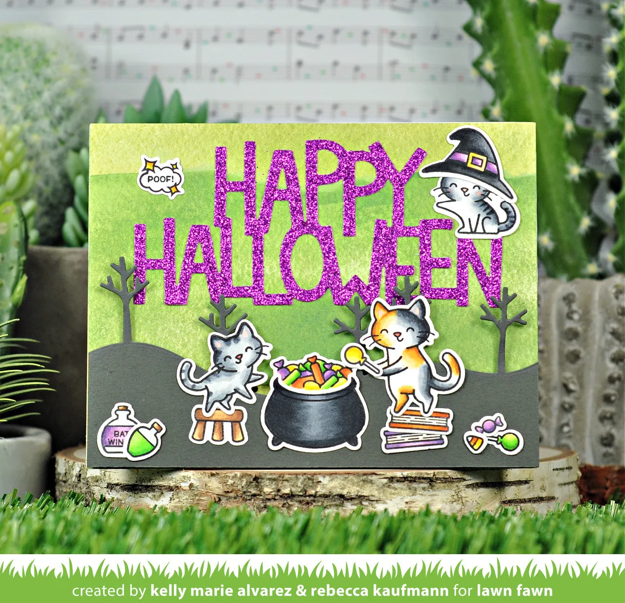 Lawn Fawn Purrfectly Wicked Add-On Stempelset Halloween