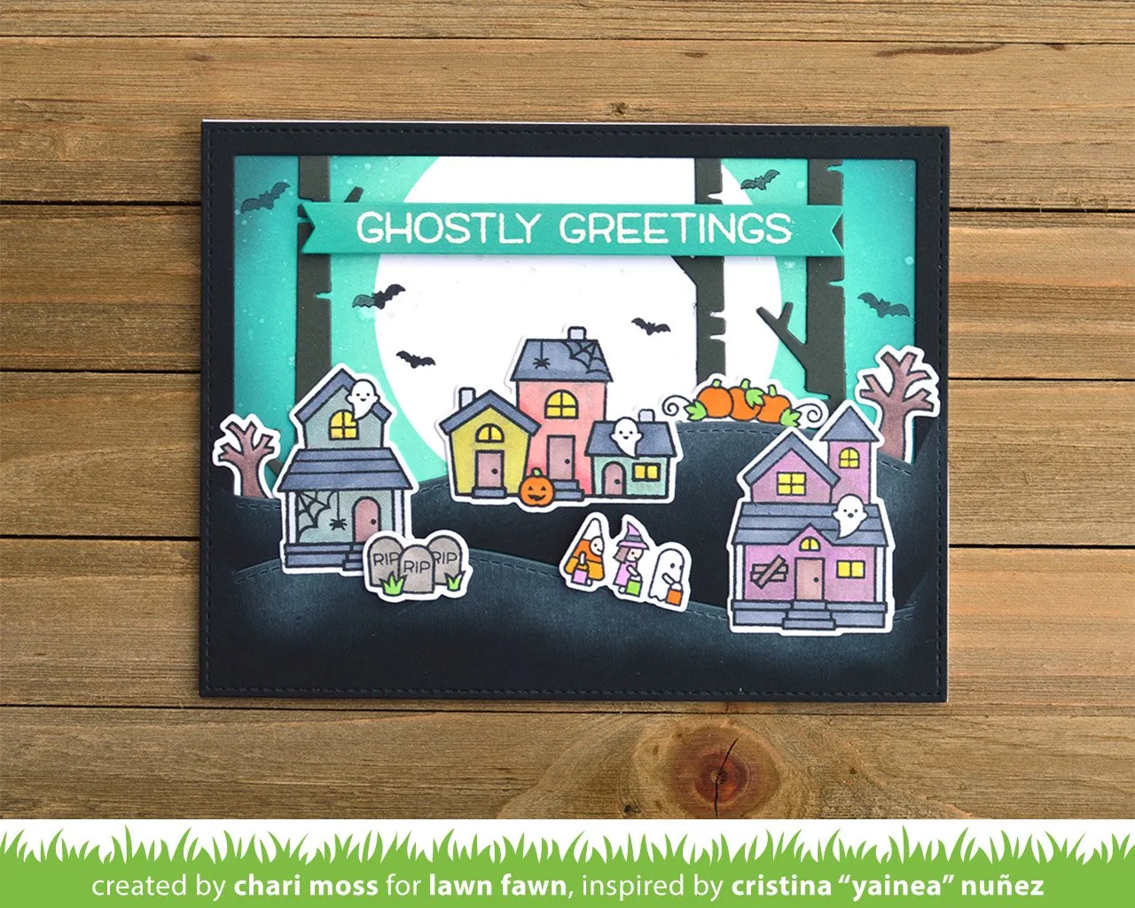 Lawn Fawn Spooky Village LF2014 Stempelset Halloween