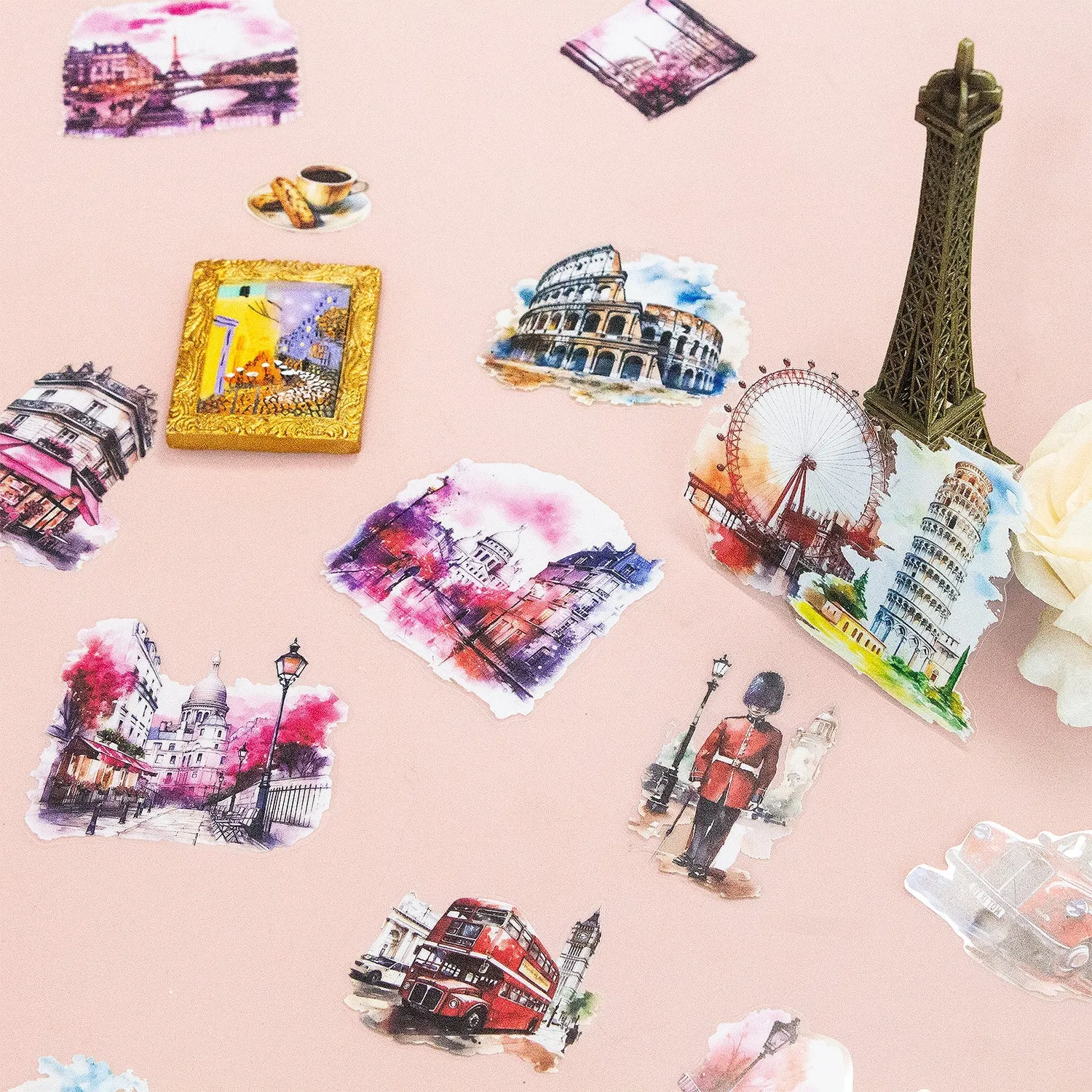 Ieebee Travel Around World PET Sticker 30 Stück Paris