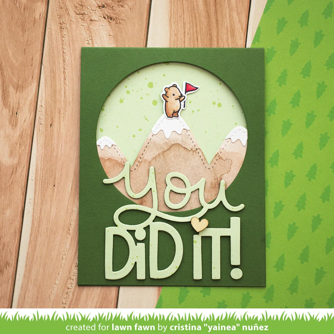 Lawn Fawn Giant You Did It Stanzschablone Gratulation
