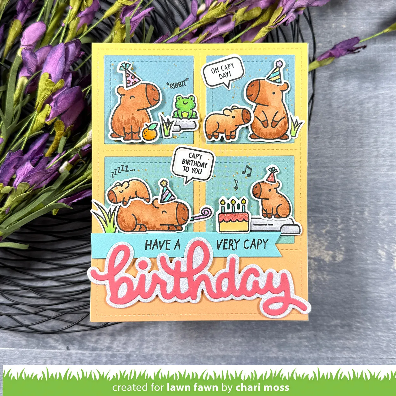 Lawn Fawn Scripty Birthday Outline Stanze Kontur