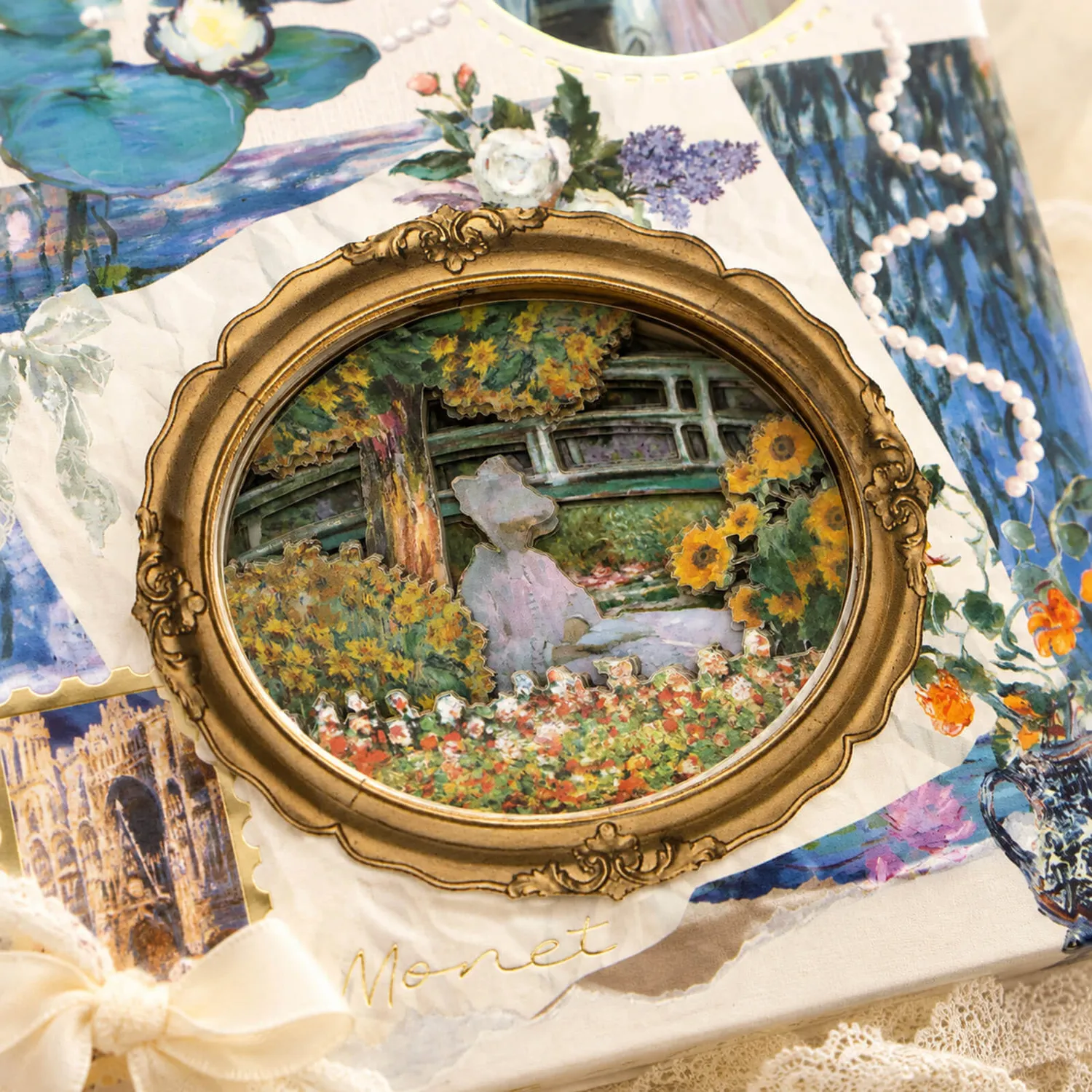 Ieebee Monet Journal 3D Seerosen Cover 60 Seiten