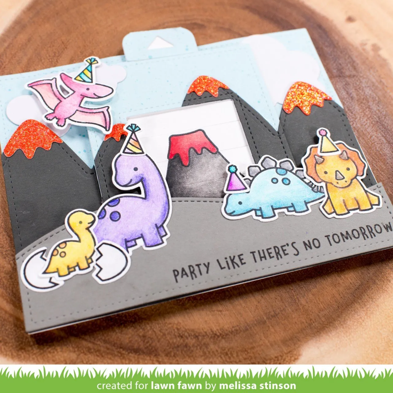 Lawn Fawn Rawrsome Klarsichtstempel Dinosaurier