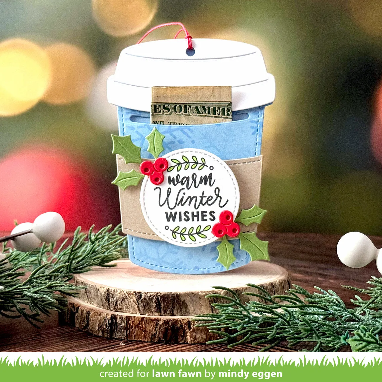 Lawn Fawn Coffee Cup Gift Card Holder LF3514 Stanzen